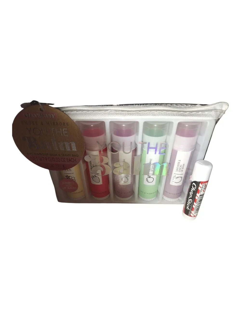 Smoke & Mirror 5 PC Jumbo Lip Balm & Travel Bag